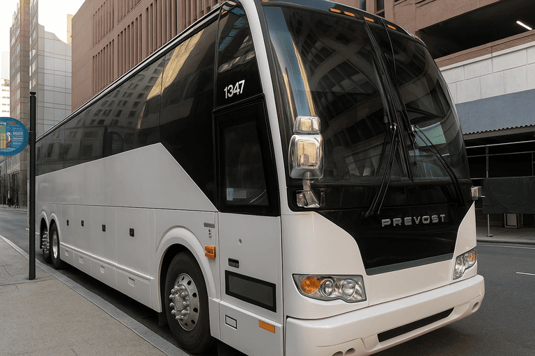 a Alhambra Minibus Company coach bus