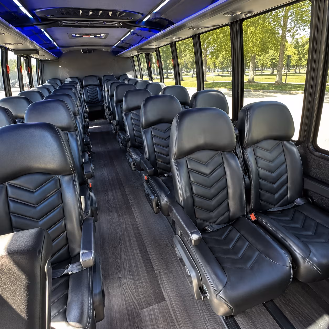 alhambra 28 passenger minibus interior