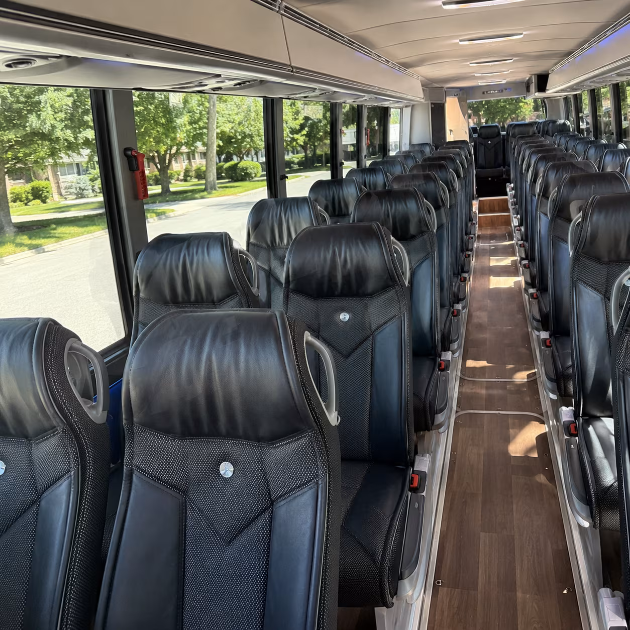 alhambra 40 passenger charter bus inside