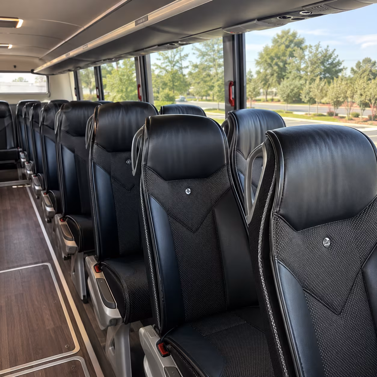 alhambra 45 passenger charter bus interior