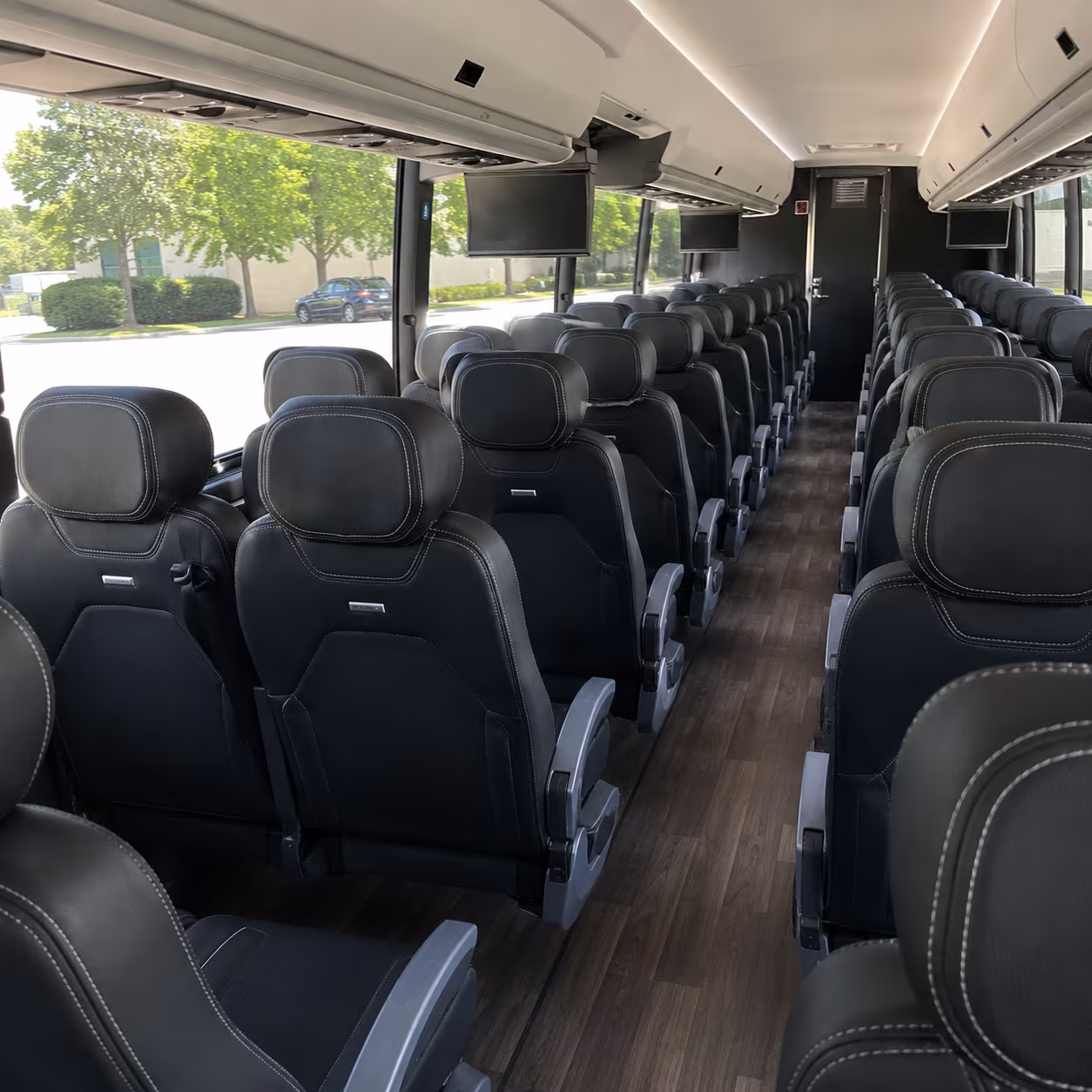 alhambra 56 passenger charter bus interior